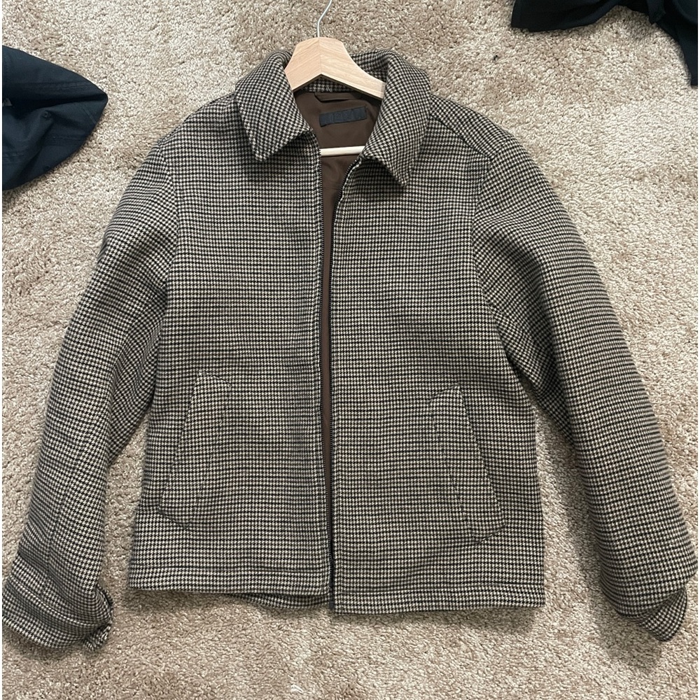 Uniqlo Men’s Single Collar Short Blouson Houndstooth